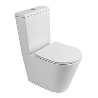 Унитаз напольный безободковый Belbagno FLAY-R, сиденье микролифт