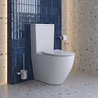 Унитаз напольный безободковый Belbagno SFERA-TOR, слив торнадо сиденье микролифт