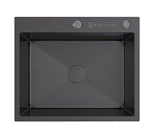 Мойка Rado Luxe 6050 темный графит декор 600*500*220