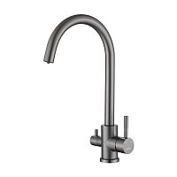 Смеситель с подключением фильтра для кухни Haiba HB43828-3 графит