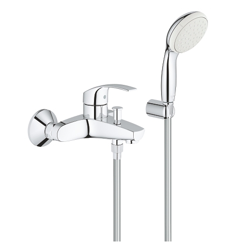 Смеситель для ванны GROHE Eurosmart с душевым гарнитуром, хром (3330220A)