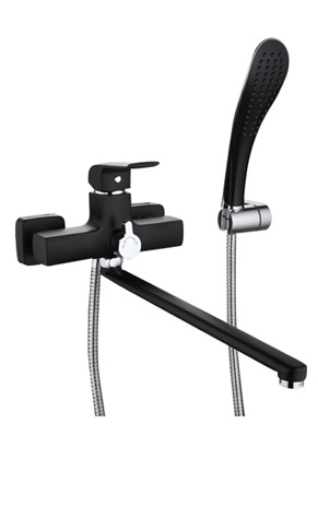 Смеситель для ванны Gappo Aventador G2250 черный (с лейкой и шлангом)