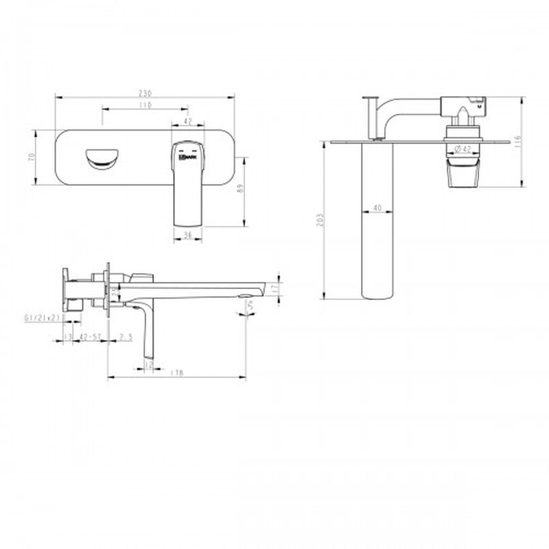 Смеситель для кухни lemark ursus lm7205blr