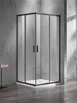Душевое ограждение Azario Milton 90*90, 100*100 без поддона, профиль черный