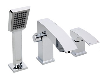 Смеситель врезной на борт ванны 3 отв. Gappo Jacob G1107 хром