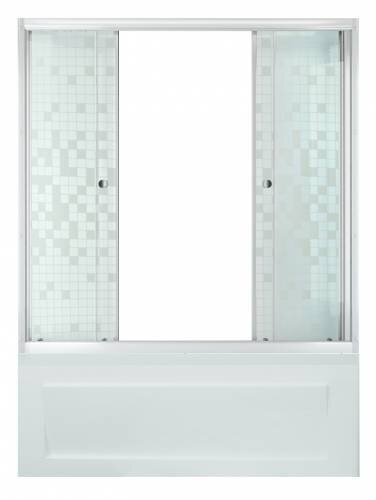 Штора на ванну Triton 150, 170 стекло Полосы, Узоры, Мозаика