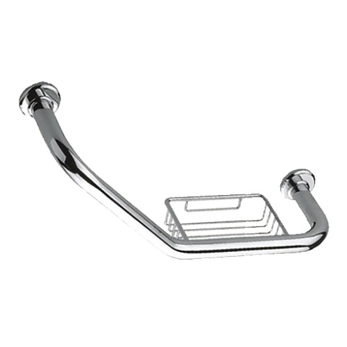 Поручень с мыльницей Haiba HB1719 хром