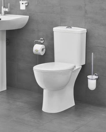 Унитаз безободковый напольный Grohe Bau Ceramic альпин-белый, сидение микролифт