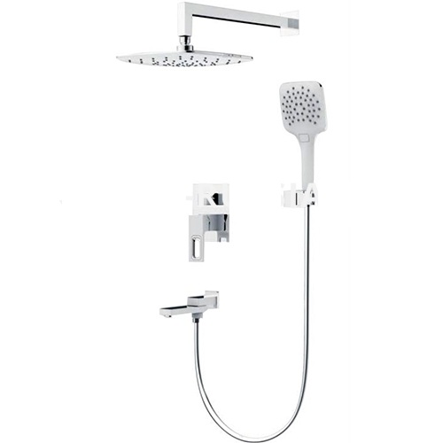 Встроенный смеситель для ванны с 3-функциями Gappo Futura G7117-8 белый/хром