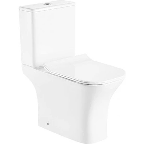 Унитаз напольный безободковый Mirsant Smart сидение полипропилен м/л