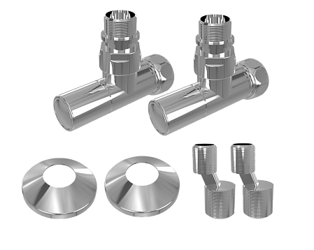 Комплект: вентиль г/ш 3/4х1/2(2шт), эксцентрик 3/4х1/2(2шт), отражатель 3/4(2шт)