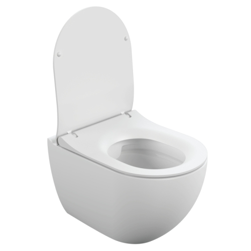 Унитаз подвесной безободковый Cersanit Brasko Smart 64824 Clean On DPL EO slim LP, сидение дюропласт фото 6