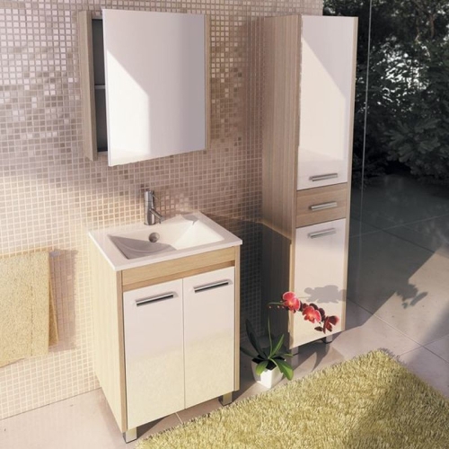 Тумба с умывальником Comforty Тулуза 60 75 сосна лоредо напольная фото 2