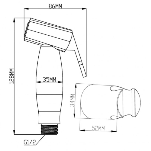 Набор гигиенический Swedbe Calypso 5023B фото 2 Набор гигиенический Swedbe Calypso 5023B фото 2