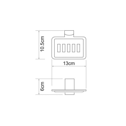 Мыльница решетка Wasserkraft Leine K-5069 хром фото 2