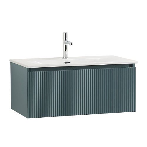 Тумба с раковиной BelBagno Uno 80 голубой матовый