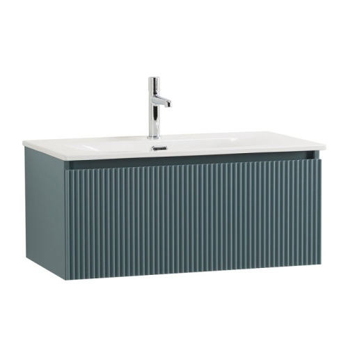 Тумба с раковиной BelBagno Uno 80 голубой матовый