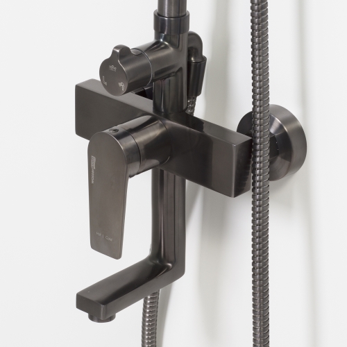 Душевая система Wasserkraft Wiese A18401 оружейная сталь фото 5