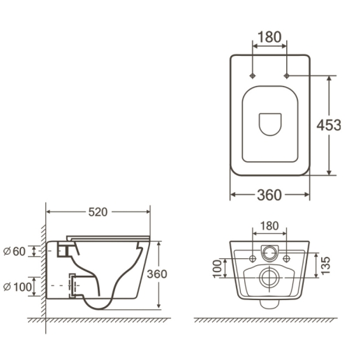 Унитаз подвесной безободковый Azario Indor AZ-9004WT, смыв Торнадо фото 7