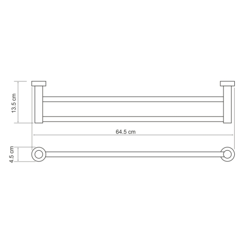 Держатель полотенец двойной Wasserkraft Donau K-9440 фото 3