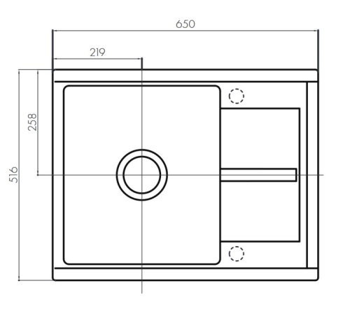 Мойка кухонная из литого мрамора AQUATON ДЕЛИЯ 65 фото 3 Мойка кухонная из литого мрамора AQUATON ДЕЛИЯ 65 фото 3