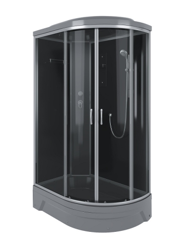 Душевая кабина ERLIT 120*80 ER351226L-C2-RUS_Gray левая, средний поддон Душевая кабина ERLIT 120*80 ER351226L-C2-RUS_Gray левая, средний поддон