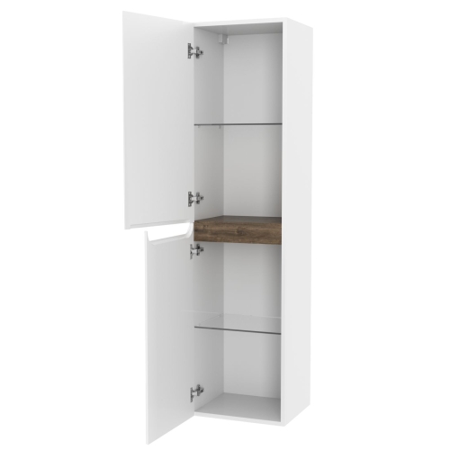 Пенал подвесной Мирсант Savag 40 белый глянец, левый фото 2