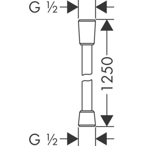 Шланг Hansgrohe Isiflex с защитой от перекручивания 125 см. 28272000, хром фото 2