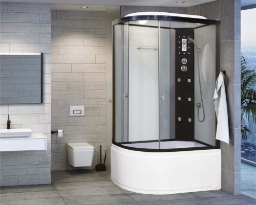 Душевая кабина Niagara Ультра NG-1910-01R 120*80*220 высокий поддон(48см),черный,стекло тонированное фото 2