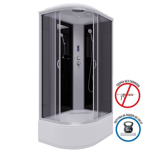 Душевая кабина Niagara Классик NG-2510-14RP 120*80*215 высокий поддон(40см),стекло тонированное