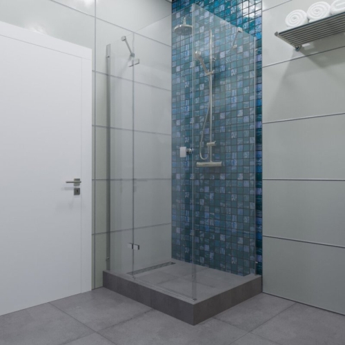 Душевое ограждение Triton Брава-Хром 120*80 стекло прозрачное фото 6