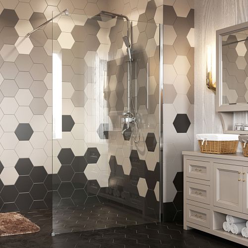 Душевая перегородка Wasserkraft Rossel 28W 90, 120 стекло прозрачное