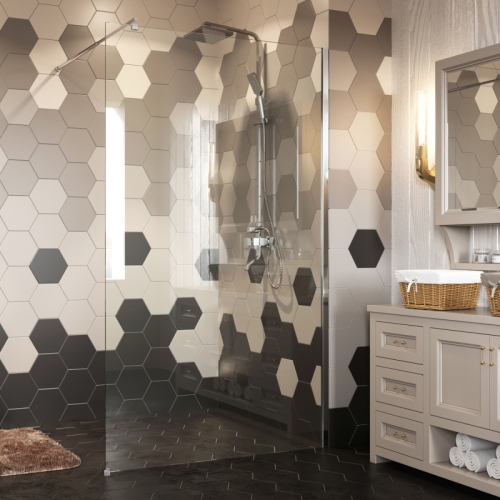 Душевая перегородка Wasserkraft Rossel 28W 90, 120 стекло прозрачное