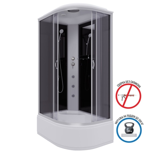 Душевая кабина Niagara Классик NG-2510-14LG 120*80*215 высокий поддон(40см),стекло тонированное