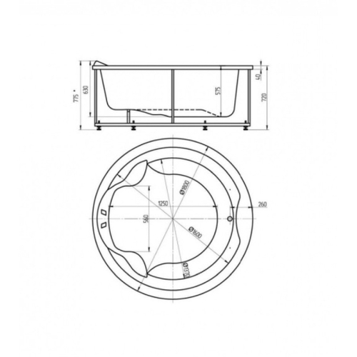 Ванна Aquatek Аура 180 фото 3