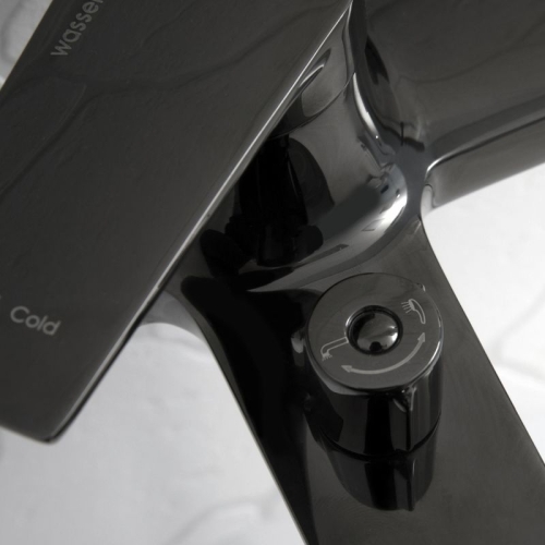 Смеситель для ванны Wasserkraft Glan 6601 черный глянец фото 6