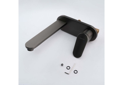 Смеситель для раковины настенный Aquatek Ника AQ1813BGM, оружейная сталь фото 2