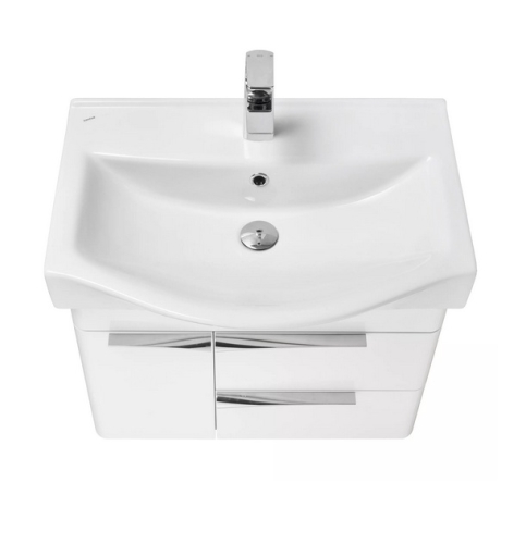 Тумба с раковиной Aquaton Беверли 65, 80, 100 Белый Глянцевый фото 3