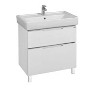 Тумба с раковиной Акватон Дакота 74.5  Белый Глянцевый/Выбеленное дерево