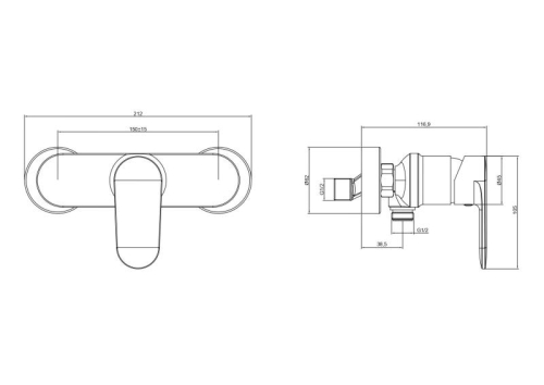 Смеситель для душа Aquatek Ника AQ1860BGM, оружейная сталь фото 4