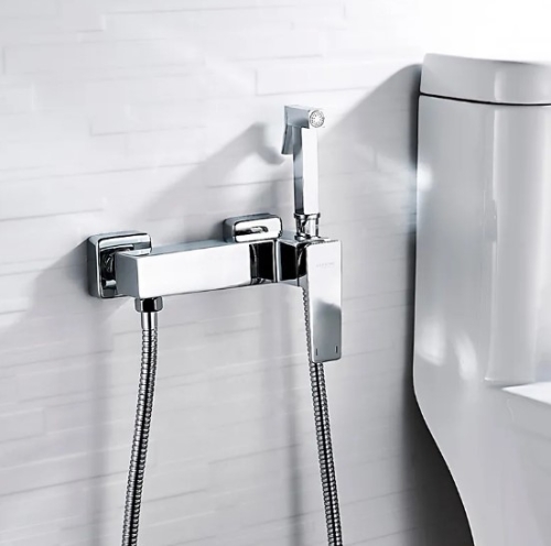 Смеситель с лейкой для гигиенического душа Ledeme L5278 хром фото 2