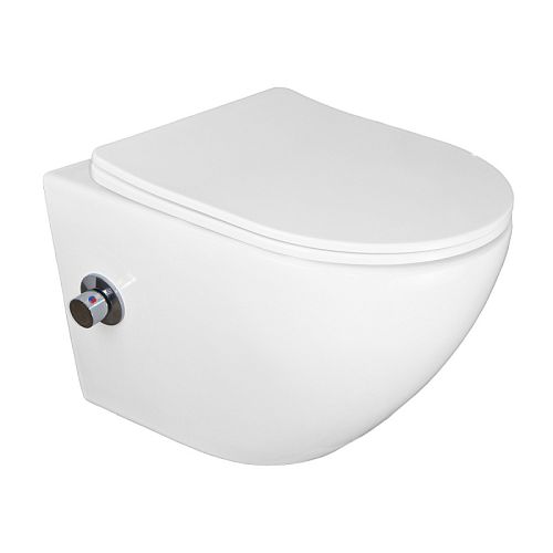 Унитаз подвесной безободковый с функцией биде Azario Allegro AZ-3105B с сидением микролифт