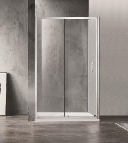 Душевое ограждение Azario Milton 1131 120*80 Easy Clean без поддона, профиль хром, черный