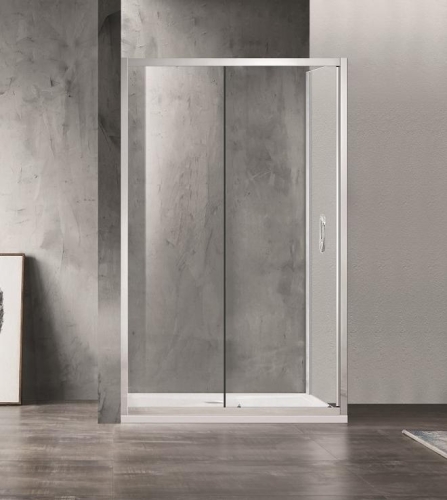 Душевое ограждение Azario Milton 1131 120*80 Easy Clean без поддона, профиль хром, черный