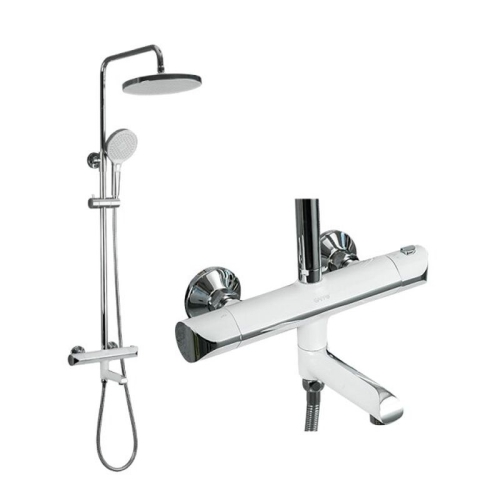 Душевая система с термостатом Gappo G2403-58 хром-белая фото 3