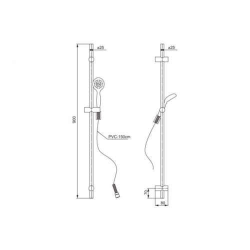 Душевой гарнитур Paini Torino TRCR121 фото 3