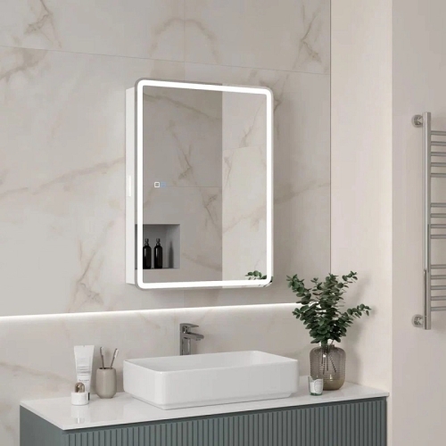  Зеркало-шкаф Continent Belle LED 60х80 с подогревом фото 4