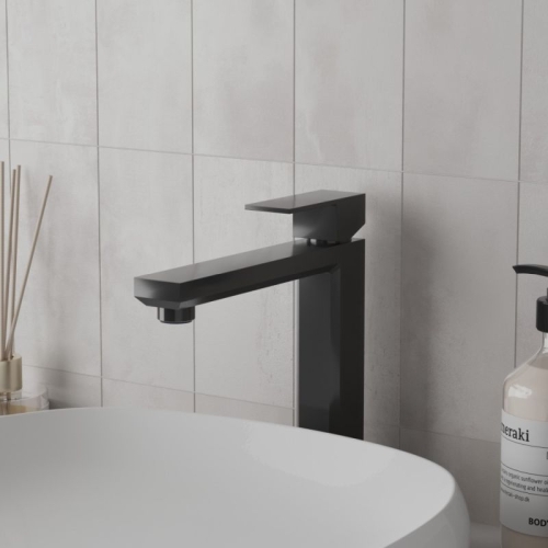 Смеситель для раковины средний Paini Grazia 21PZ205M черный фото 2