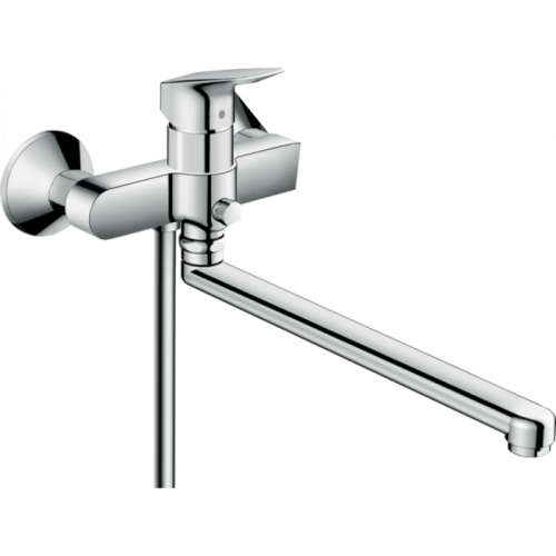 Смеситель с длинным изливом для ванны Hansgrohe Logis 71402000, хром