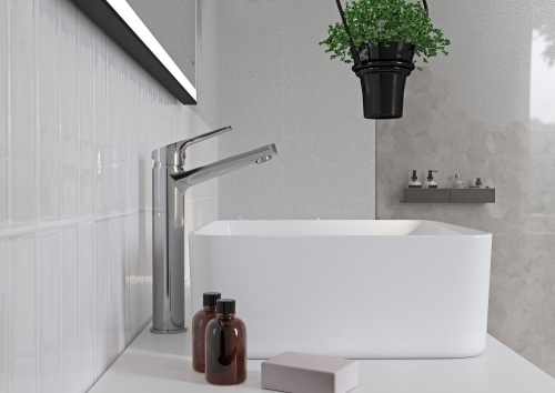 Смеситель высокий для раковины Cersanit Flavis 63038 хром фото 3